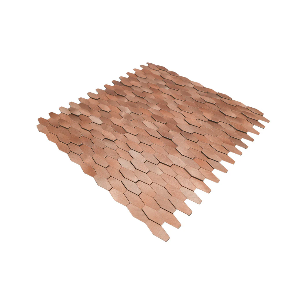 Selbstklebende Mosaikfliesen Metall | Picket 3D Lachs | 31×30 cm | Küche, Bad & WC - Image 6