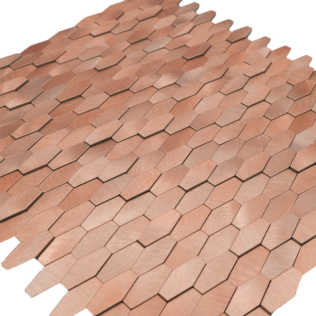 Selbstklebende Mosaikfliesen Metall | Picket 3D Lachs | 31×30 cm | Küche, Bad & WC - Image 8