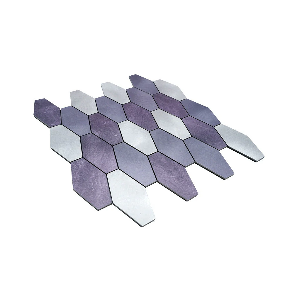 Selbstklebende Mosaikfliesen Metall | Picket Lila | 30×30 cm | Küche, Bad & WC - Image 6