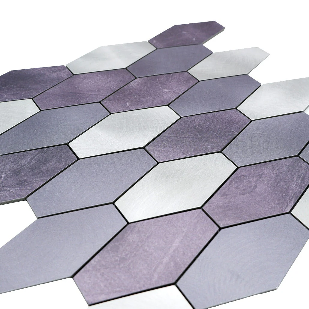 Selbstklebende Mosaikfliesen Metall | Picket Lila | 30×30 cm | Küche, Bad & WC - Image 8