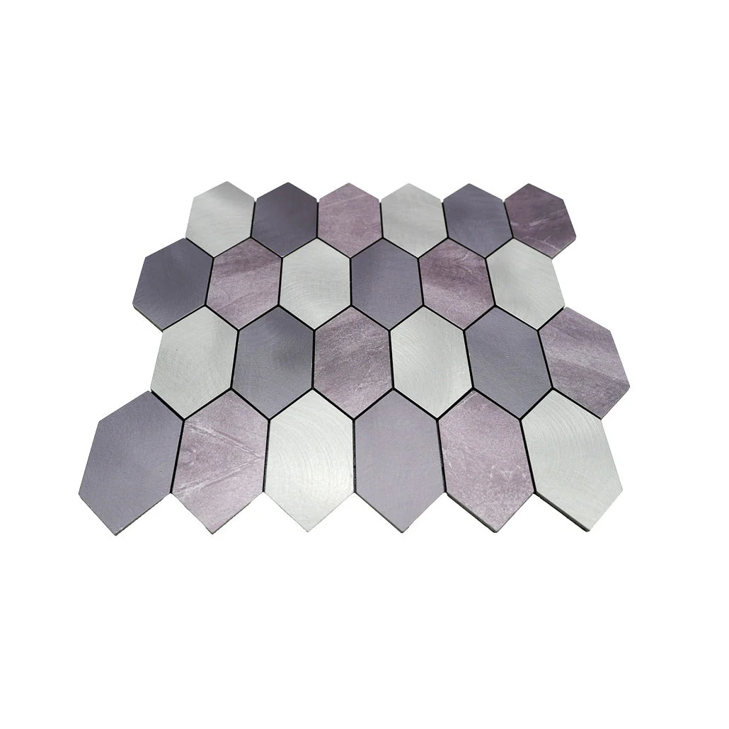 Selbstklebende Mosaikfliesen Metall | Picket Mauve | 30×30 cm | Küche, Bad & WC - Image 4