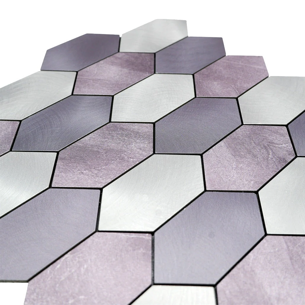 Selbstklebende Mosaikfliesen Metall | Picket Mauve | 30×30 cm | Küche, Bad & WC - Image 8