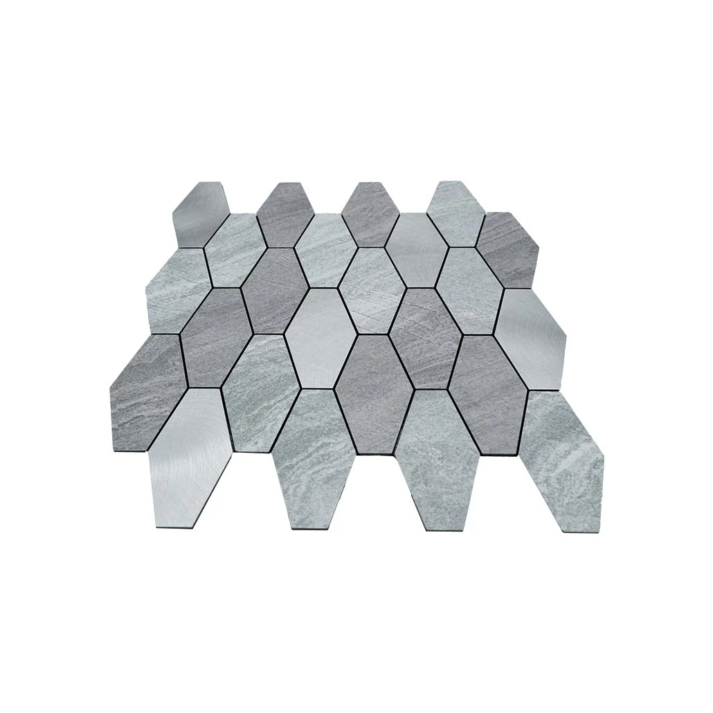 Selbstklebende Mosaikfliesen Metall | Picket Silber | 30×30 cm | Küche, Bad & WC - Image 4