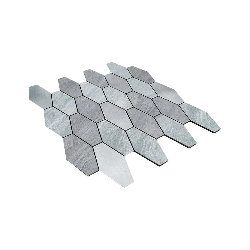 Selbstklebende Mosaikfliesen Metall | Picket Silber | 30×30 cm | Küche, Bad & WC - Image 6