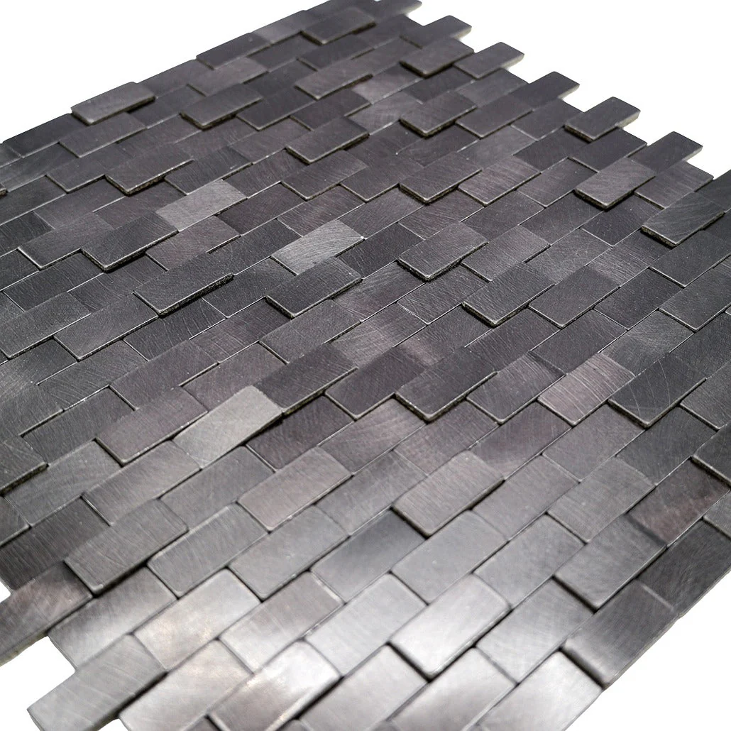 Selbstklebende Mosaikfliesen Metall | Riemchen 3D Graphit | 30×29,8 cm | Küche, Bad & WC - Image 8
