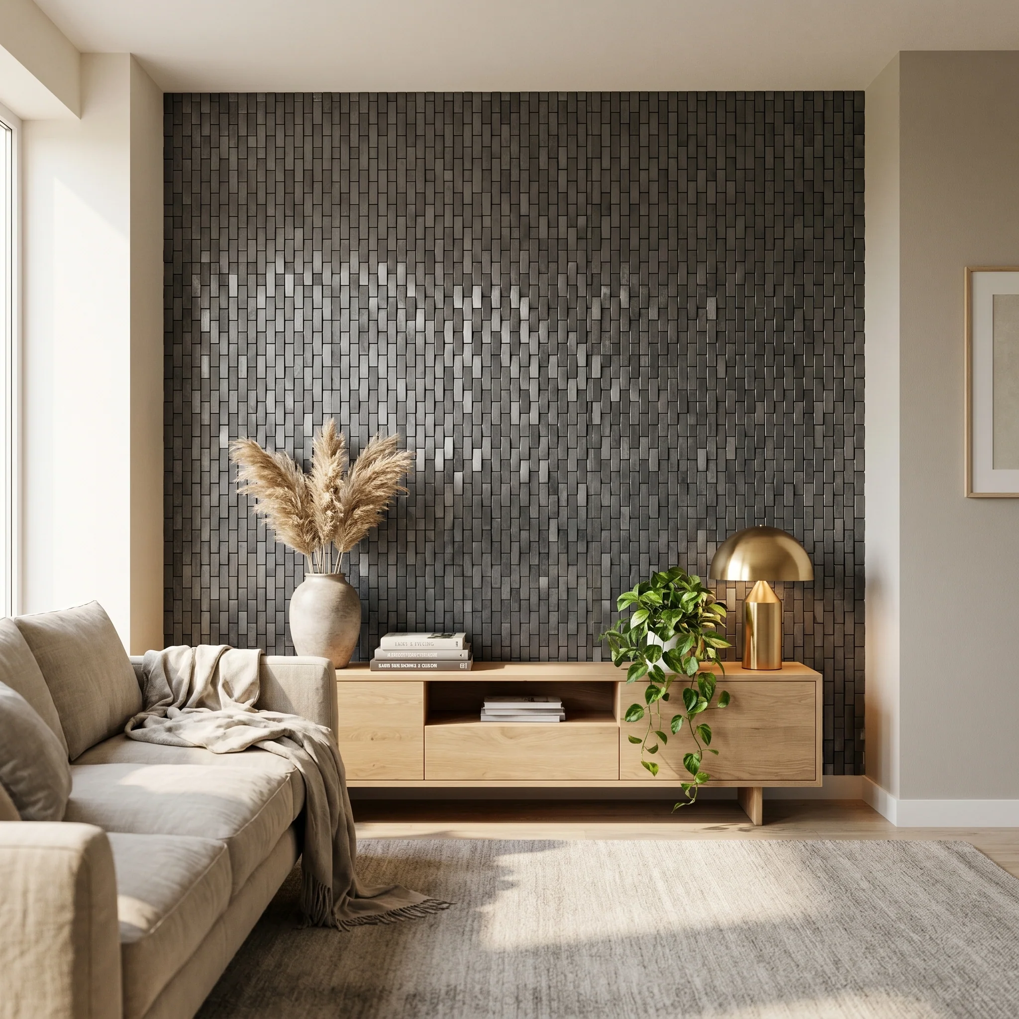 Selbstklebende Mosaikfliesen Metall | Riemchen 3D Graphit | 30×29,8 cm | Küche, Bad & WC - Image 9