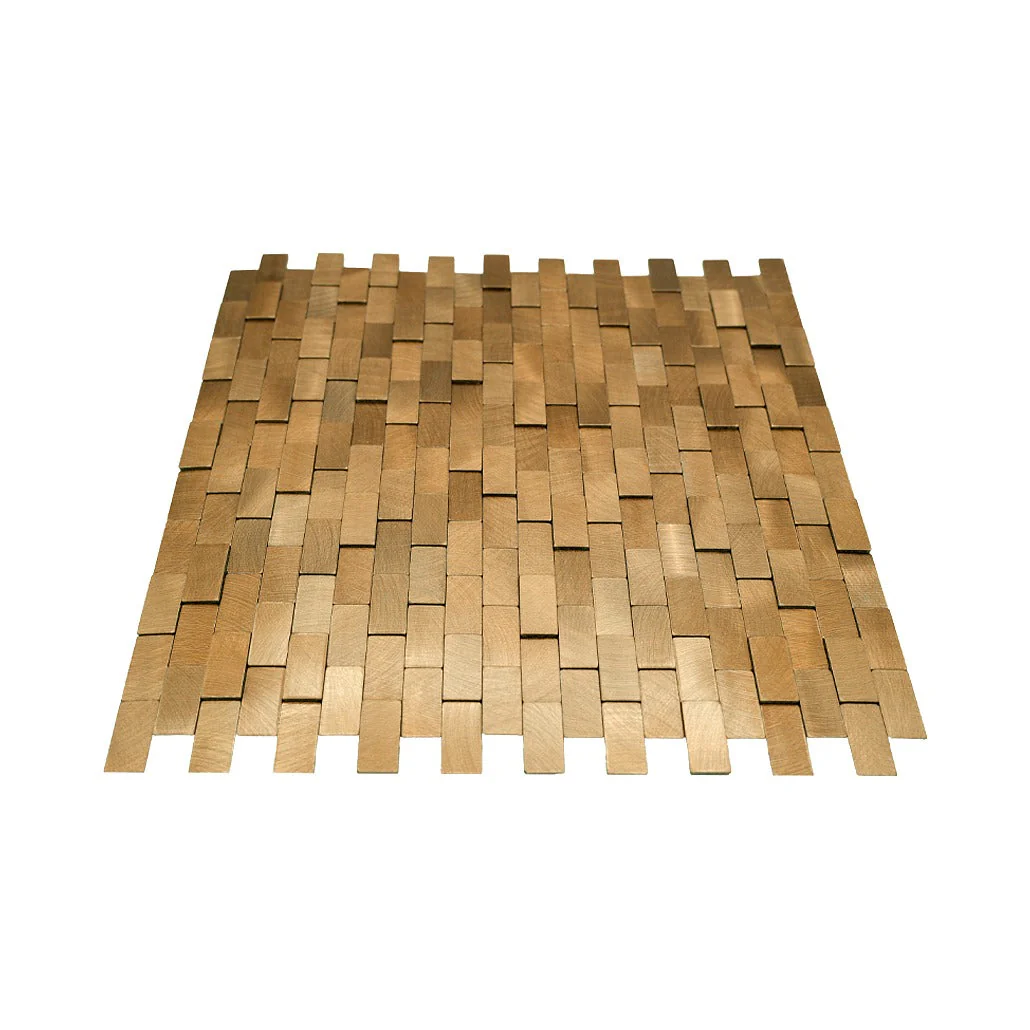 Selbstklebende Mosaikfliesen Metall | Riemchen 3D Gold | 30×29,8 cm | Küche, Bad & WC - Image 4