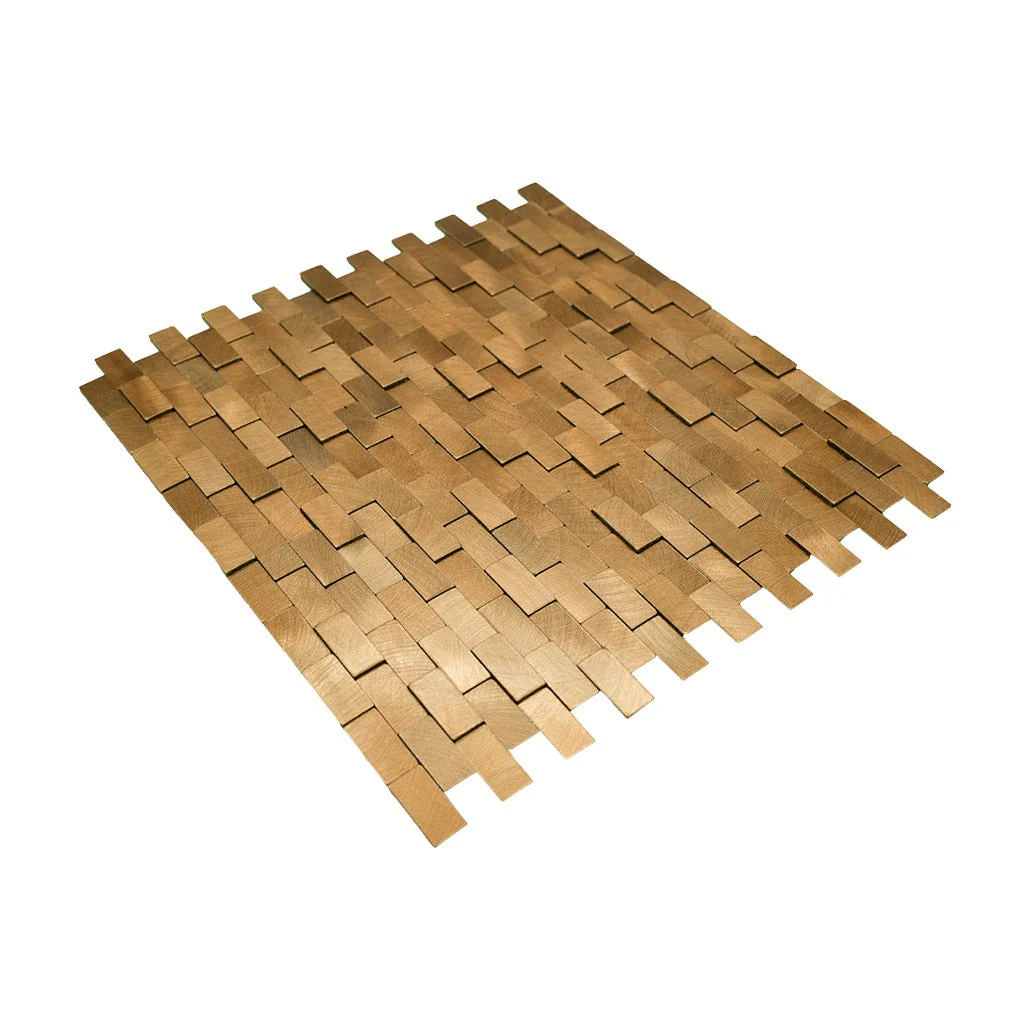 Selbstklebende Mosaikfliesen Metall | Riemchen 3D Gold | 30×29,8 cm | Küche, Bad & WC - Image 6