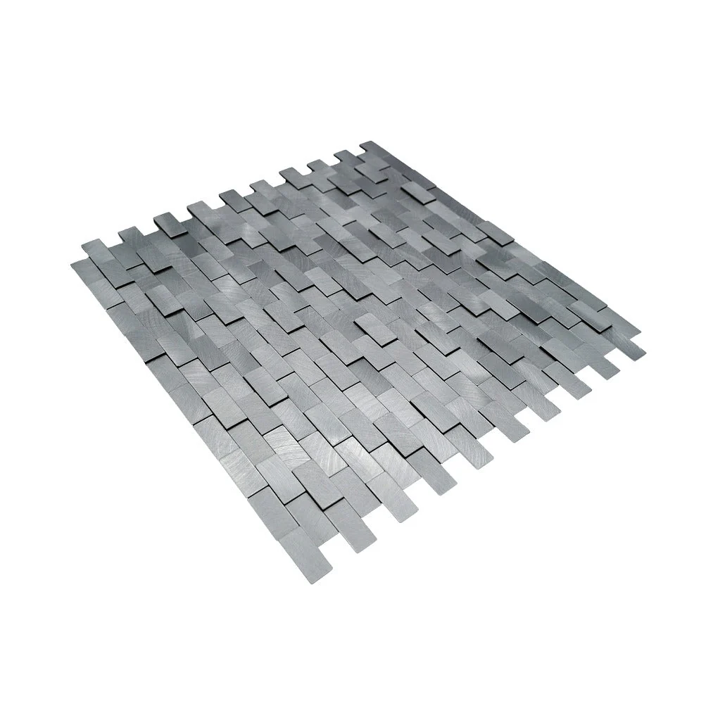 Selbstklebende Mosaikfliesen Metall | Riemchen 3D Silber | 30×29,8 cm | Küche, Bad & WC - Image 6
