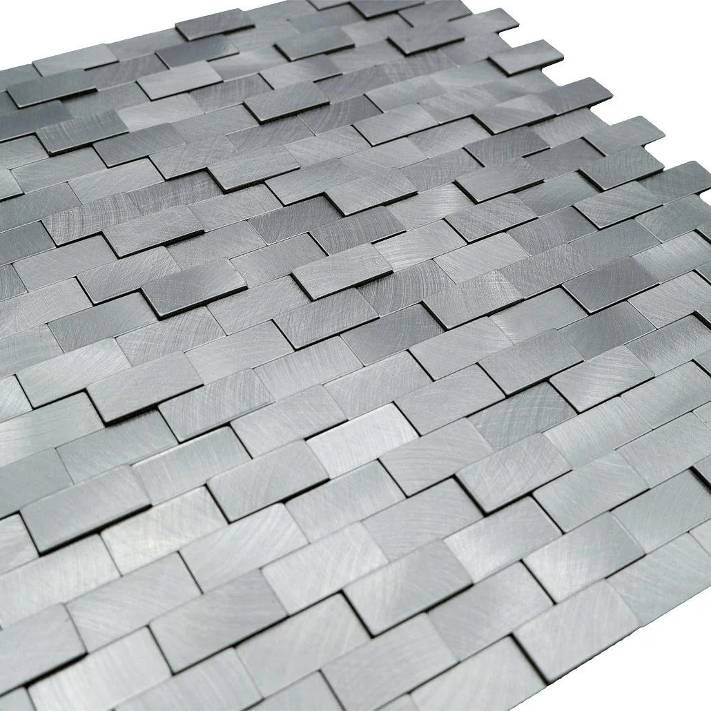 Selbstklebende Mosaikfliesen Metall | Riemchen 3D Silber | 30×29,8 cm | Küche, Bad & WC - Image 8