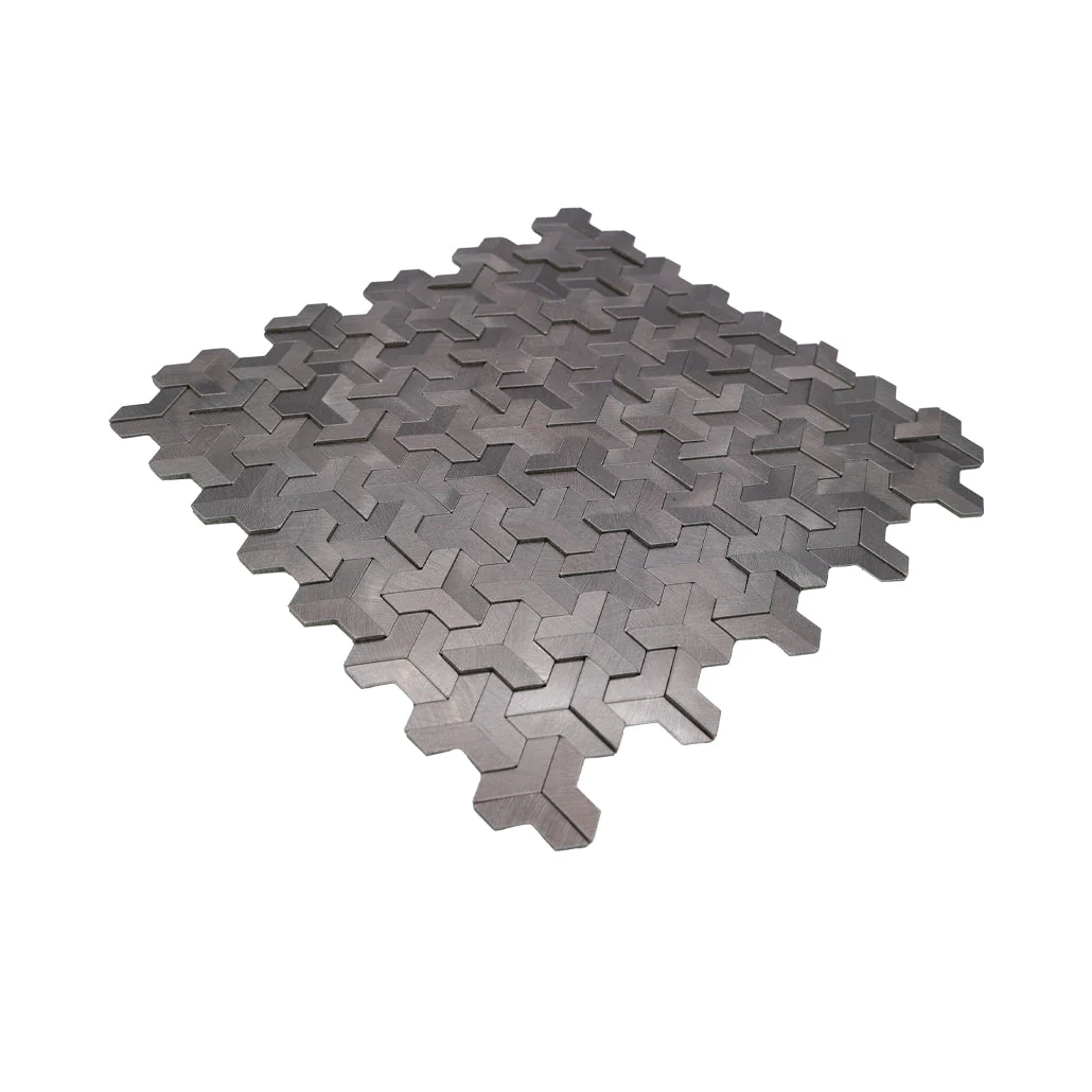 Selbstklebende Mosaikfliesen Metall | Trifold 3D Anthrazit | 30,3×28 cm | Küche, Bad & WC - Image 6