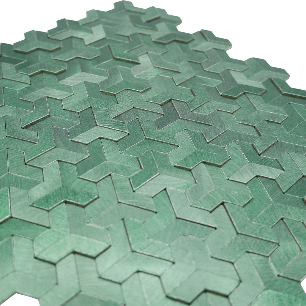 Selbstklebende Mosaikfliesen Metall | Trifold 3D Dunkelgrün | 30,3×28 cm | Küche, Bad & WC - Image 8