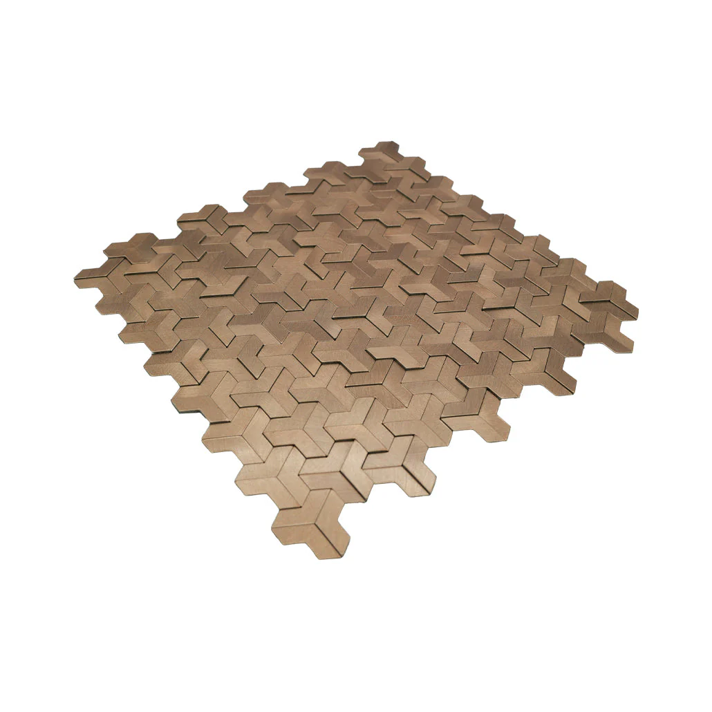 Selbstklebende Mosaikfliesen Metall | Trifold 3D Natur | 30,3×28 cm | Küche, Bad & WC - Image 6